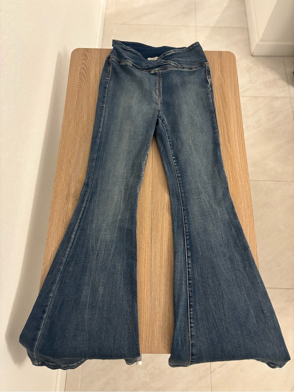 We The Free Dark Blue Flared Jeans